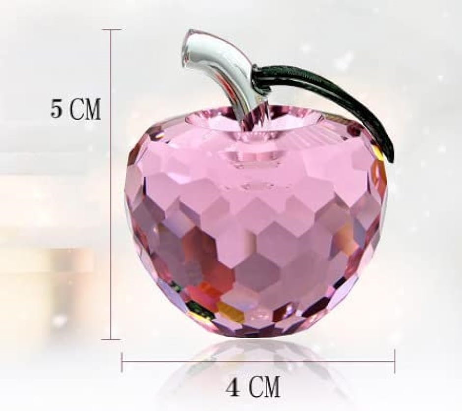 りんご 水晶 インテリア 雑貨 置物 アップル 4cm / 紫( 紫) : スピード