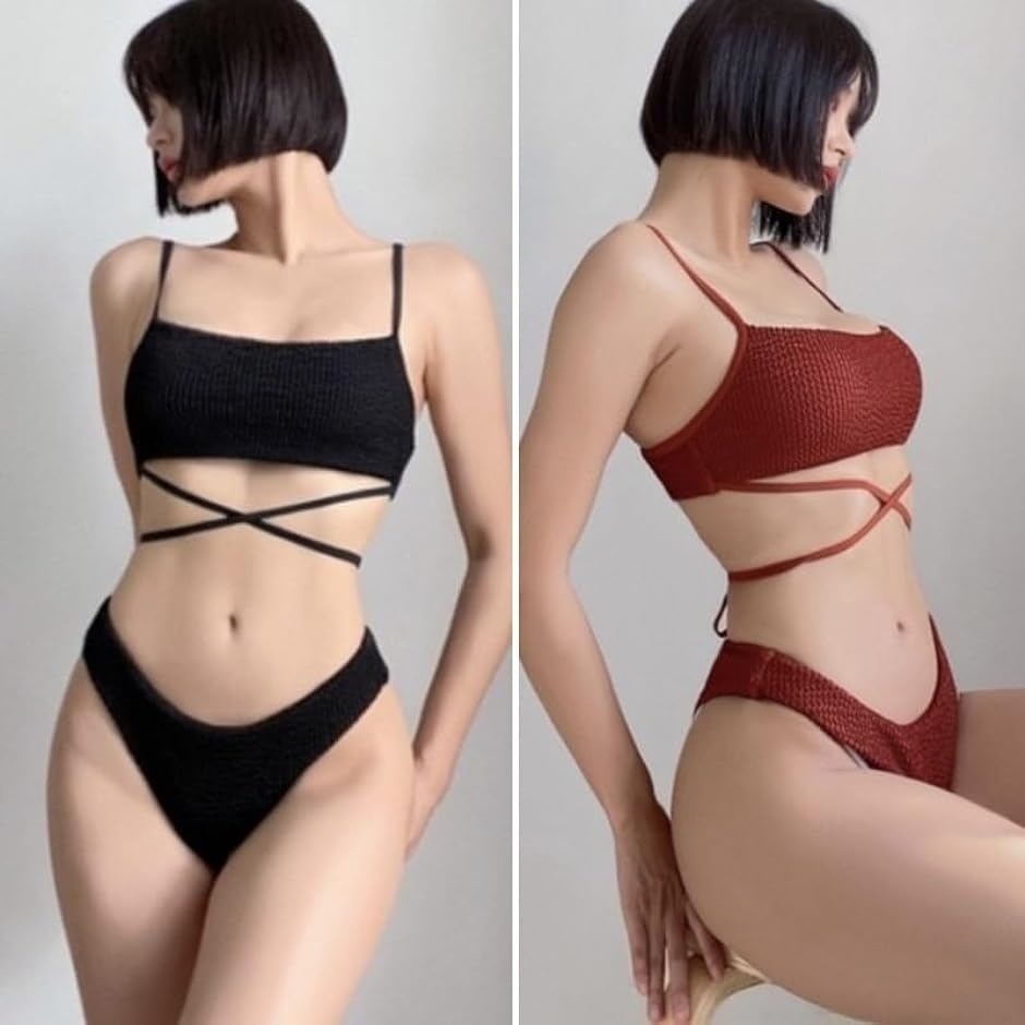 水着 レディース ビキニ セット クロス ハイレグ スイムドレス