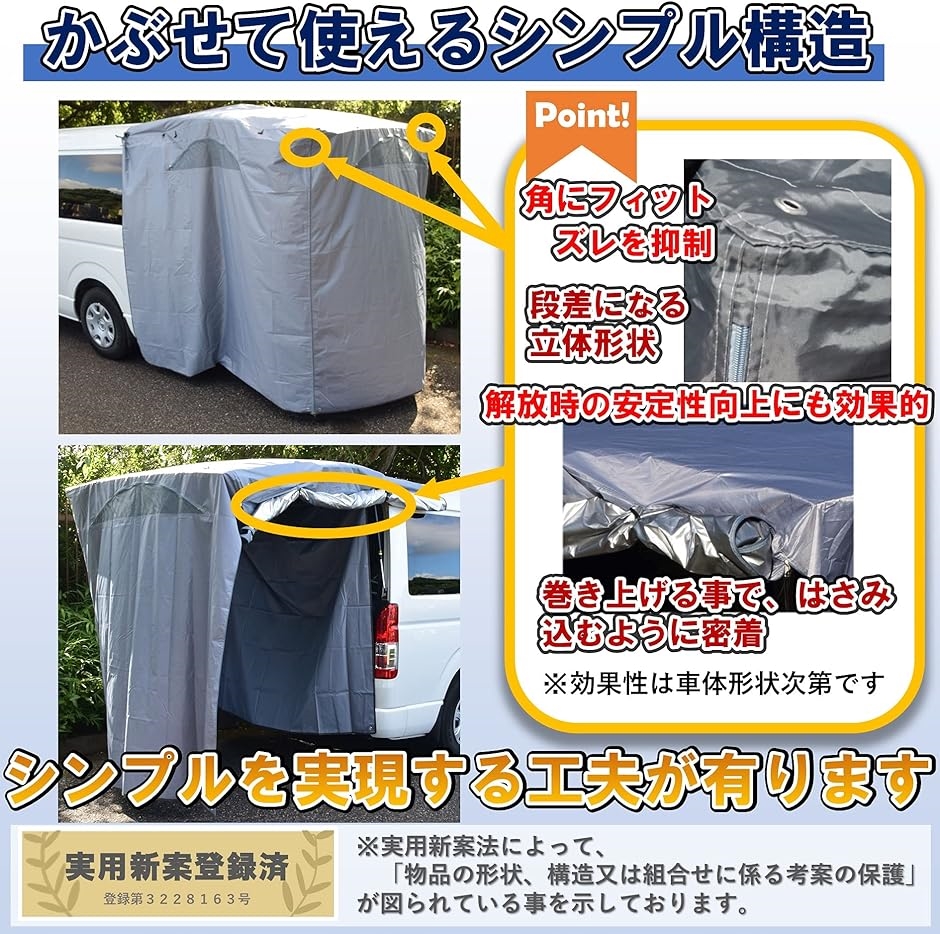 新品未開封】iBeamed リアゲートタープと車体吸着パット4個セット 新品
