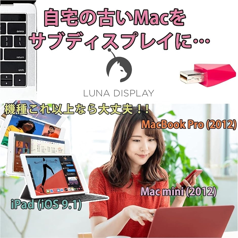i PadやMacをセカンドディスプレイにする Luna Display ルナ 正規品