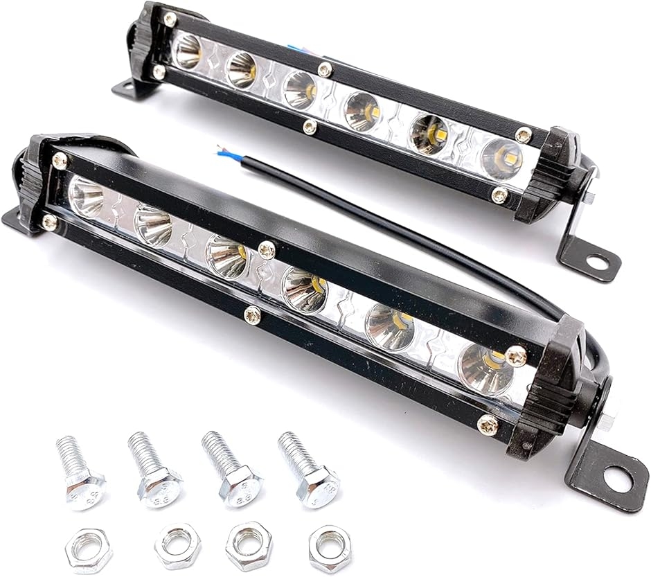 LED ライトバー ワークライト フォグ ランプ 18w 12V 24V 7インチ 作業