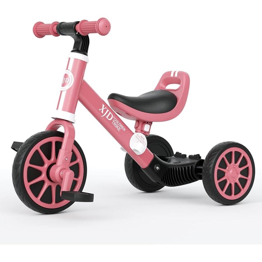 印象のデザイン 三輪車 二輪車 子供 幼児用 自転車 3in1 キッズバイク ペダルなし自転車 クラシック MDM ピンク 10ヶ月-3歳 