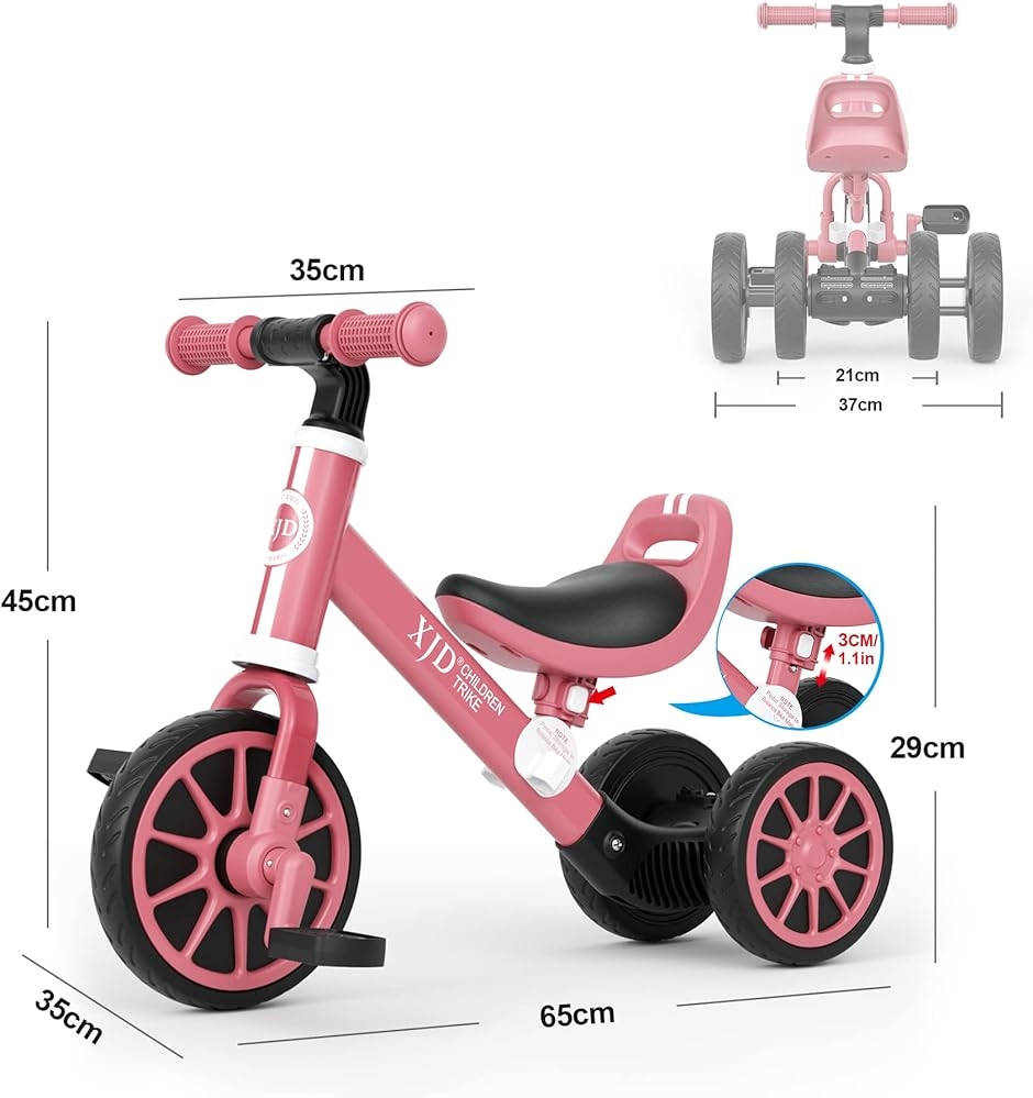 【三輪車】美品★ キッズ自転車 三輪車 二輪車 子供 幼児用 自転車 3in1 キッズバイク ペダル