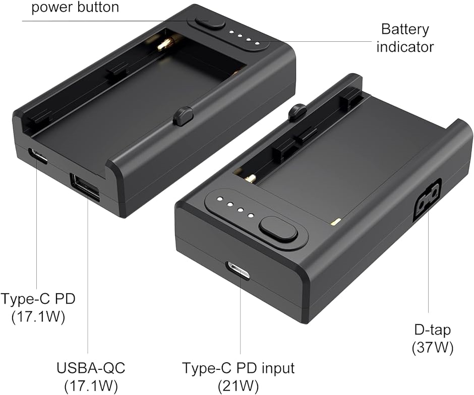ZGCINE np-fバッテリーチャージャー D-tap/Type-C PD/USBA-QC出力ポート 急速充電 アインジケーター表示｜horikku｜06