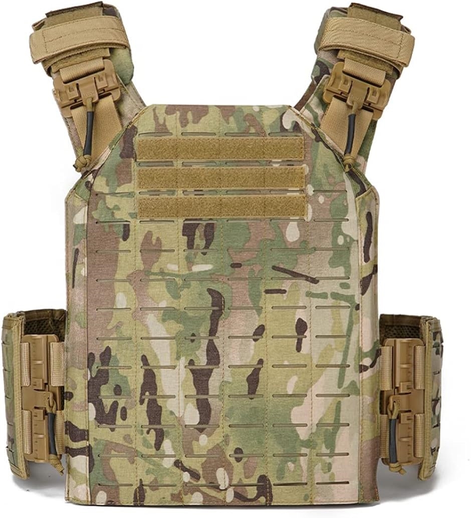 プレキャリ　タクティカルベスト　MOLLE タクティカルベスト 軽量 プレートキャリア サバイバルベスト