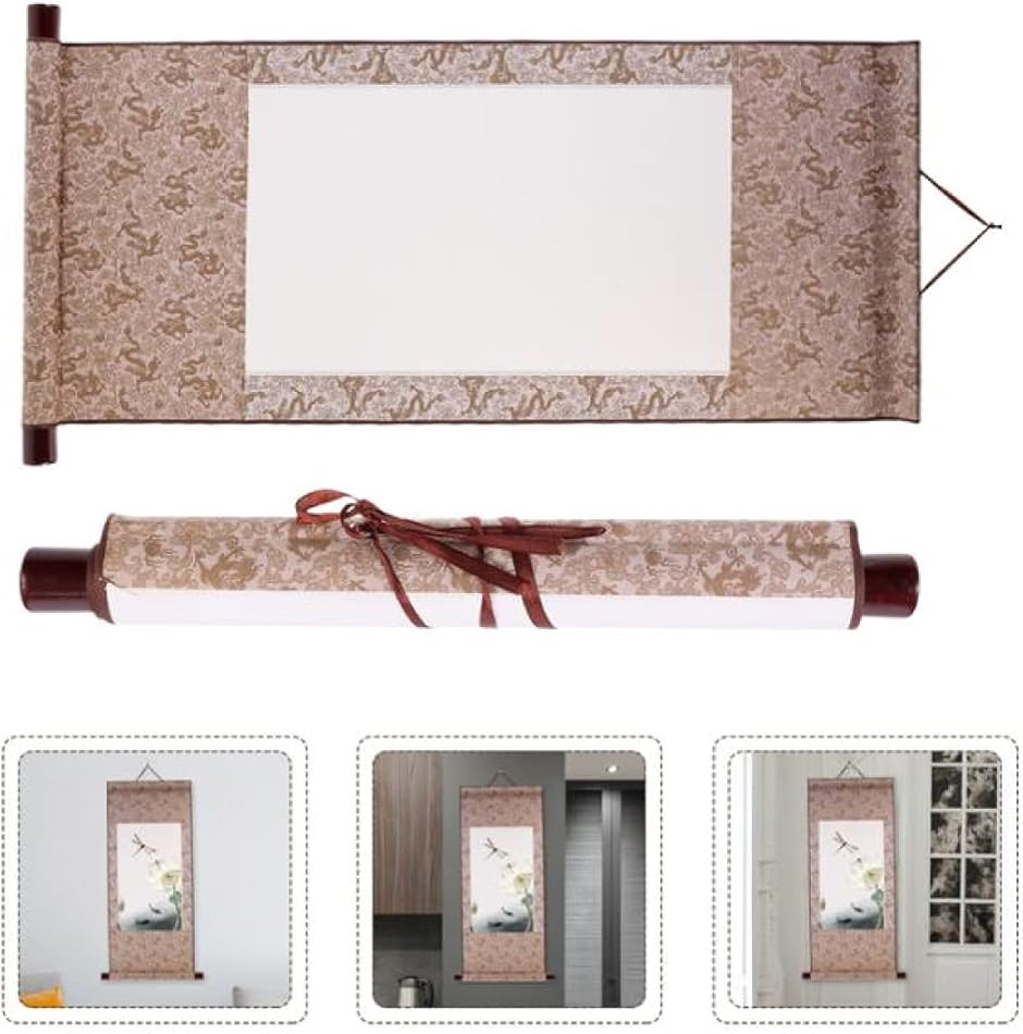 掛け軸 無地 6色セット 白紙の掛け軸 書道 日本画 書初め 水墨画