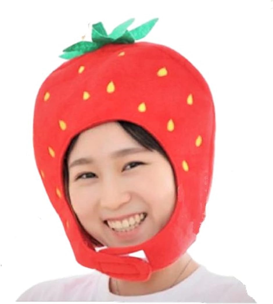 かぶりもの 野菜 ぬいぐるみ 着ぐるみ おもしろ コスプレ 帽子 仮装( いちご)