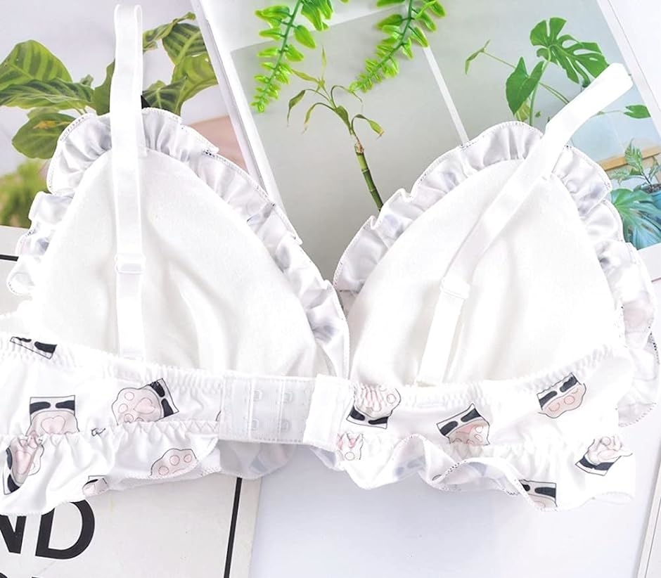 大きいサイズ ゆめかわ フリフリ ノンワイヤー ブラ ショーツ セット