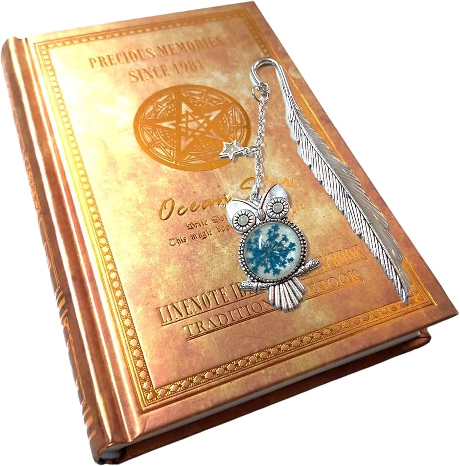 魔導書 魔法書 ノート 魔導書風ノート 洋書風 日記帳 五芒星 しおり