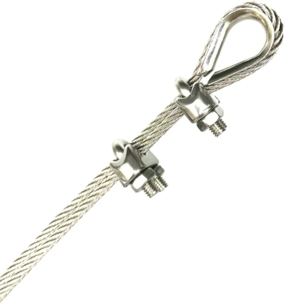 ワイヤークリップ 10個セット SUS304 M3 ステンレス ワイヤロープの