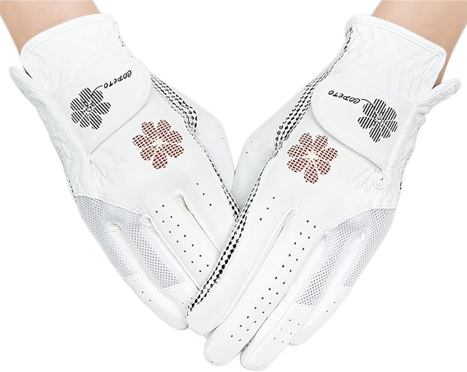 プレミーノ ゴルフ グローブ 手袋 レディース 両手 フィット感 耐久性 22( ホワイト,  22 (18.0cm-18.5cm))