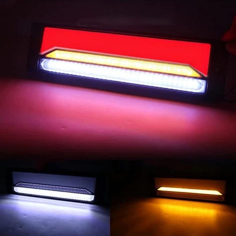 LED テール ランプ 流れる ウインカー トレーラー トラック 軽トラ 汎用 12V 24V 兼用 MDM( スモーク) | ブランド登録なし | 01
