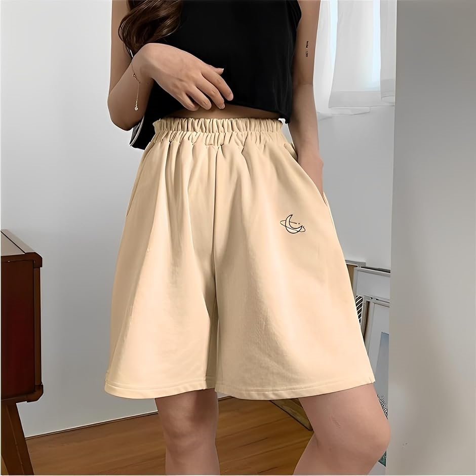 sunsea ベージュ ショートパンツ ウエストゴム ウエストゴム ハーフパンツ スウェット ルームウェア ボトムス