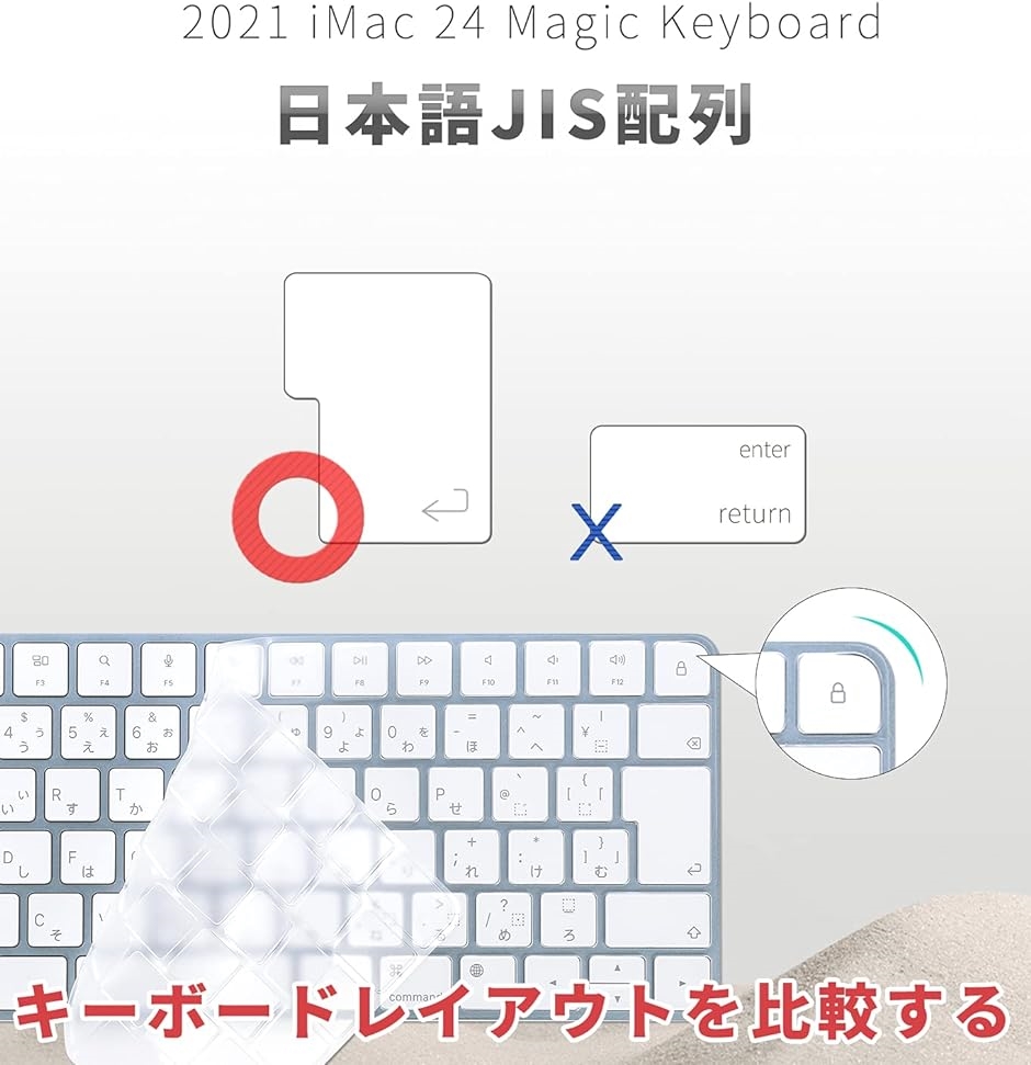 2021年発売 M1チップiMac Magic Keyboard( A2450 (JIS・No Touch IDなし，テンキーなし）)