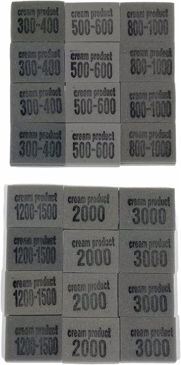 ミニサイズ スポンジ研磨剤 セット 300-400番 500-600番 800-1000番