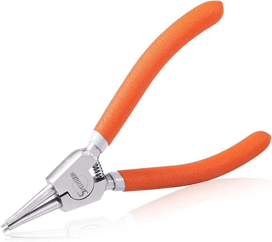 プロ用強力　スナップリングプライヤー　アメリカ製 SPEEDWOX 精密スナップリングプライヤー 軸用 ストレート 143mm C型