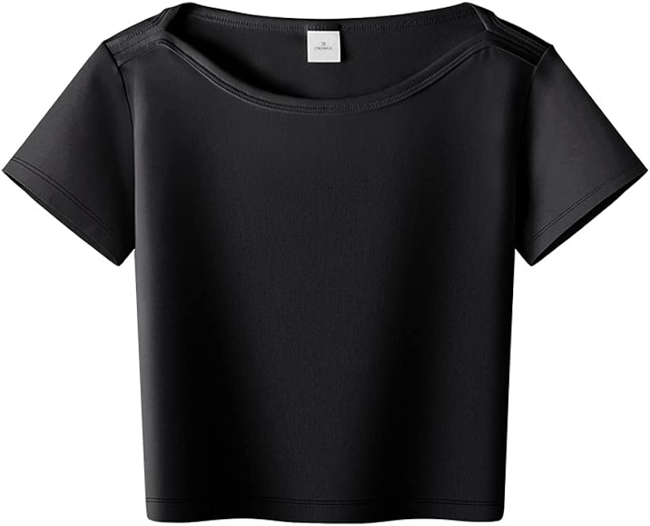 Tシャツ 半袖 ショート 丈 へそ出し 無地 トップス 短め