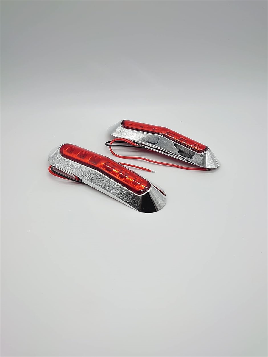 互換品】マーカーランプ LED 12V-24V トラック サイド ライト 6連 発光