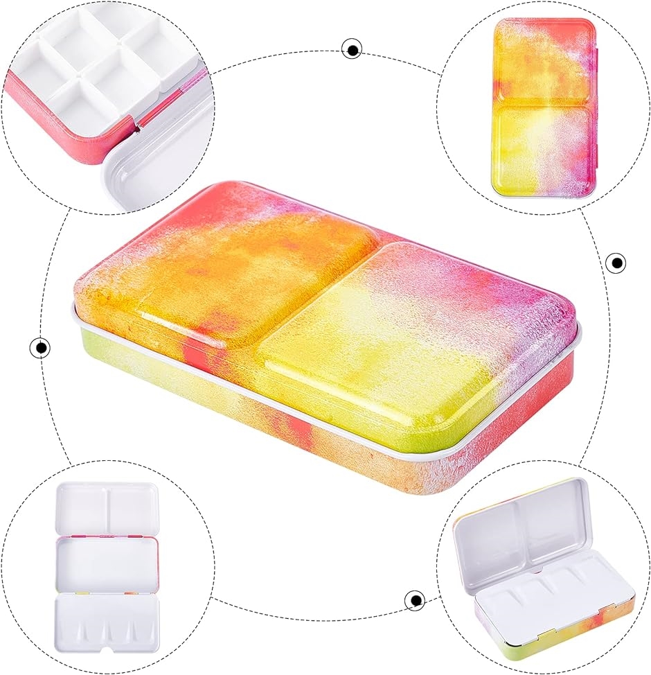 空の水彩缶 ハーフパン32個 16フルパン( 混色) : スピード発送