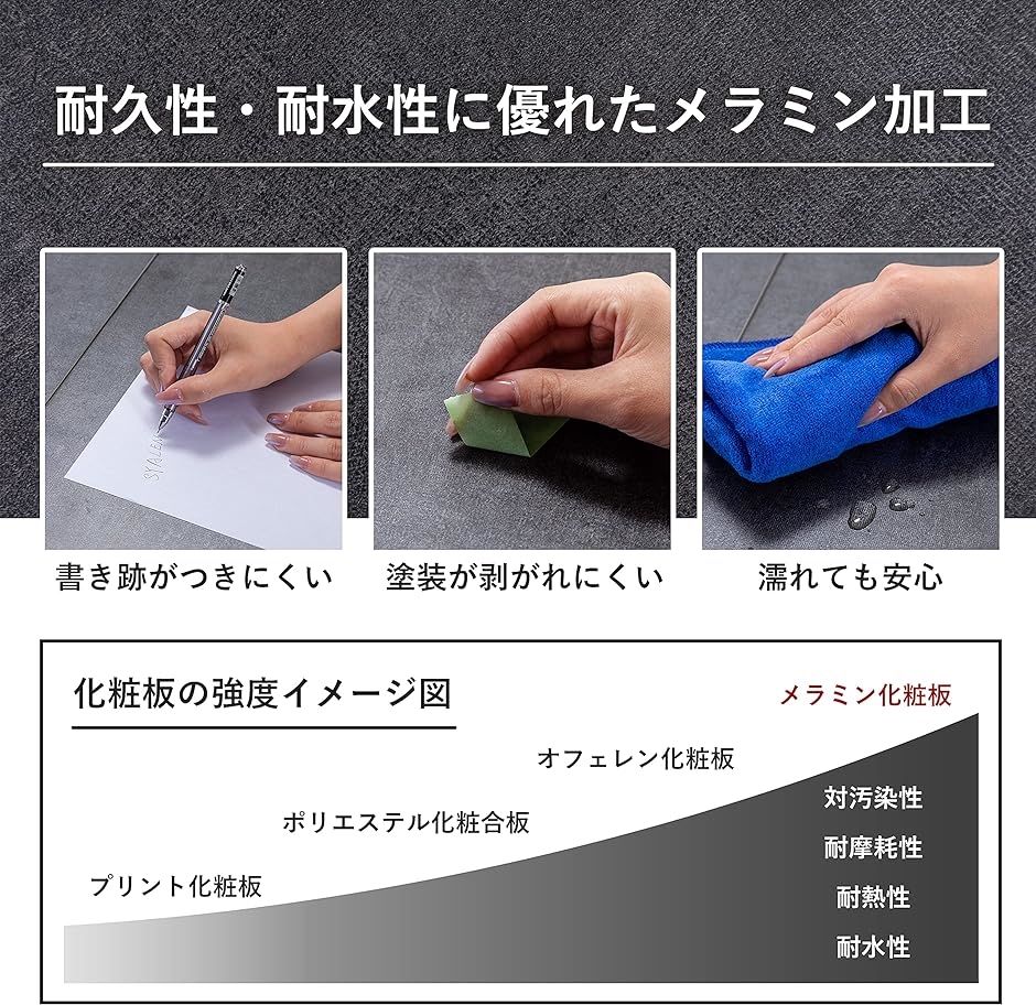 パソコンデスク 収納ラック付き 幅104 奥行48 高さ72cm PCデスク