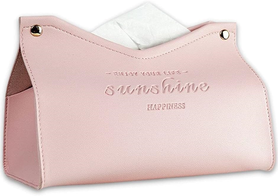 レザーティッシュケース 革 北欧 インテリア 家( ピンク,  Medium)