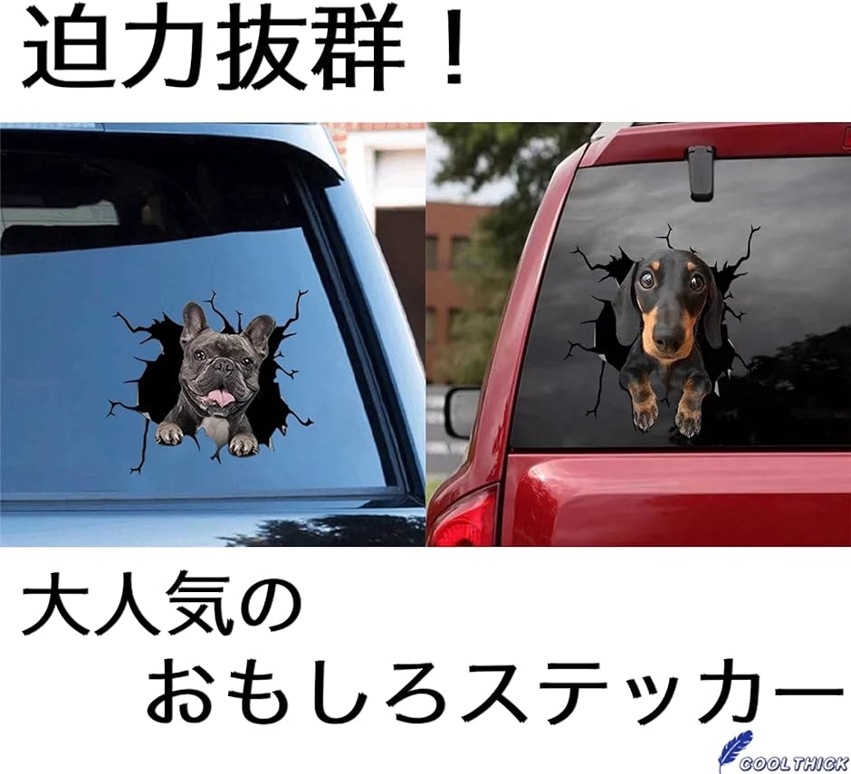 カーステッカー 車 トラック 犬 おもしろ 面白い 動物 ペット( A)｜horikku｜03