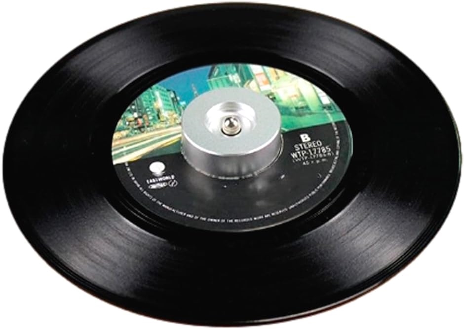 レコードアダプター 7インチ epアダプター ドーナツ盤 45回転 シングルレコード( シルバー)｜horikku