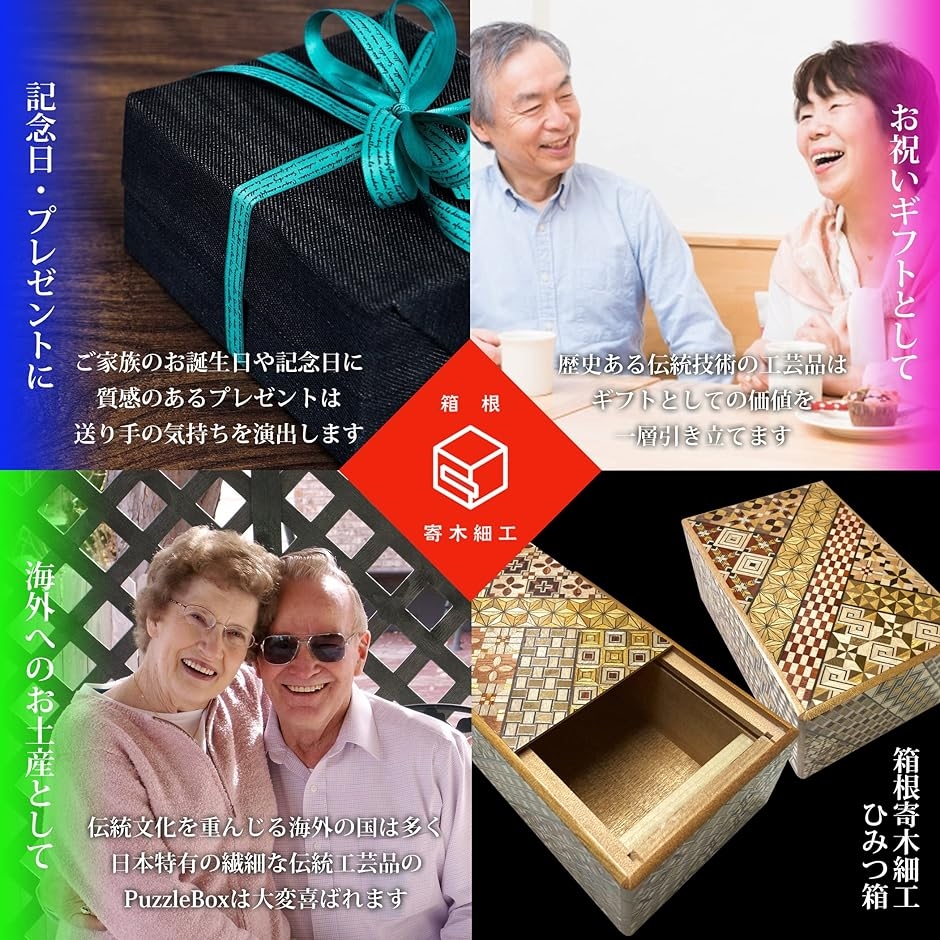 箱根 寄木細工 ひみつ箱 箱付き 伝統工芸品 パズル PuzzleBox HAKONE( DXサイズ/難易度＊＊＊＊＊＊＊ 27回)｜horikku｜06