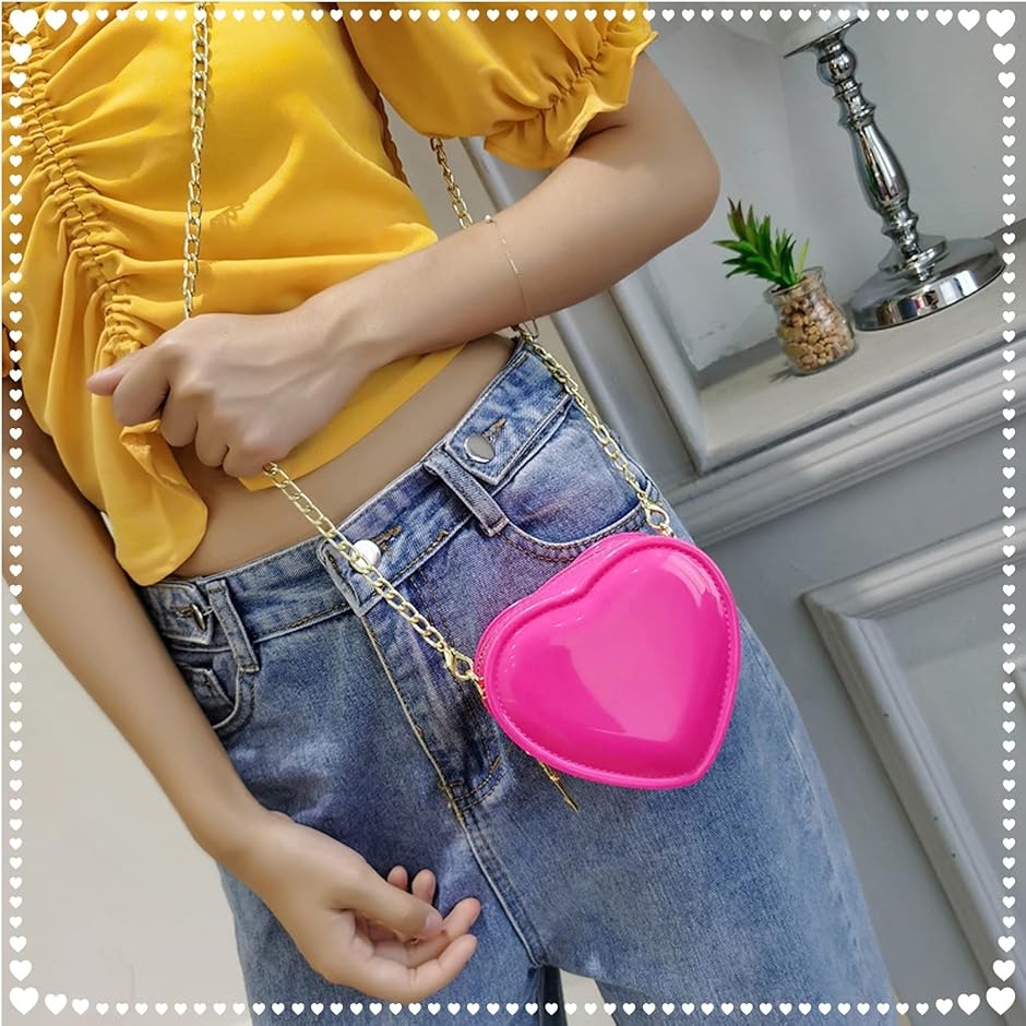 ハート ショルダーバッグ レディース ポシェット ポーチ ハート型 斜