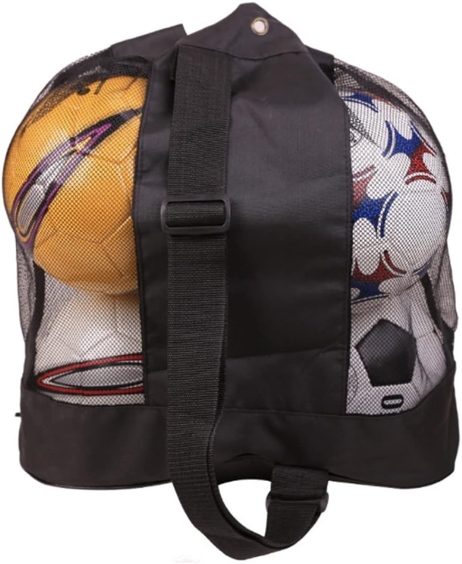 ST TS 球技 ボール バッグ 収納 サッカーボール バスケットボール バレーボール ショルダーバッグ 5個入れ( ワンサイズ)