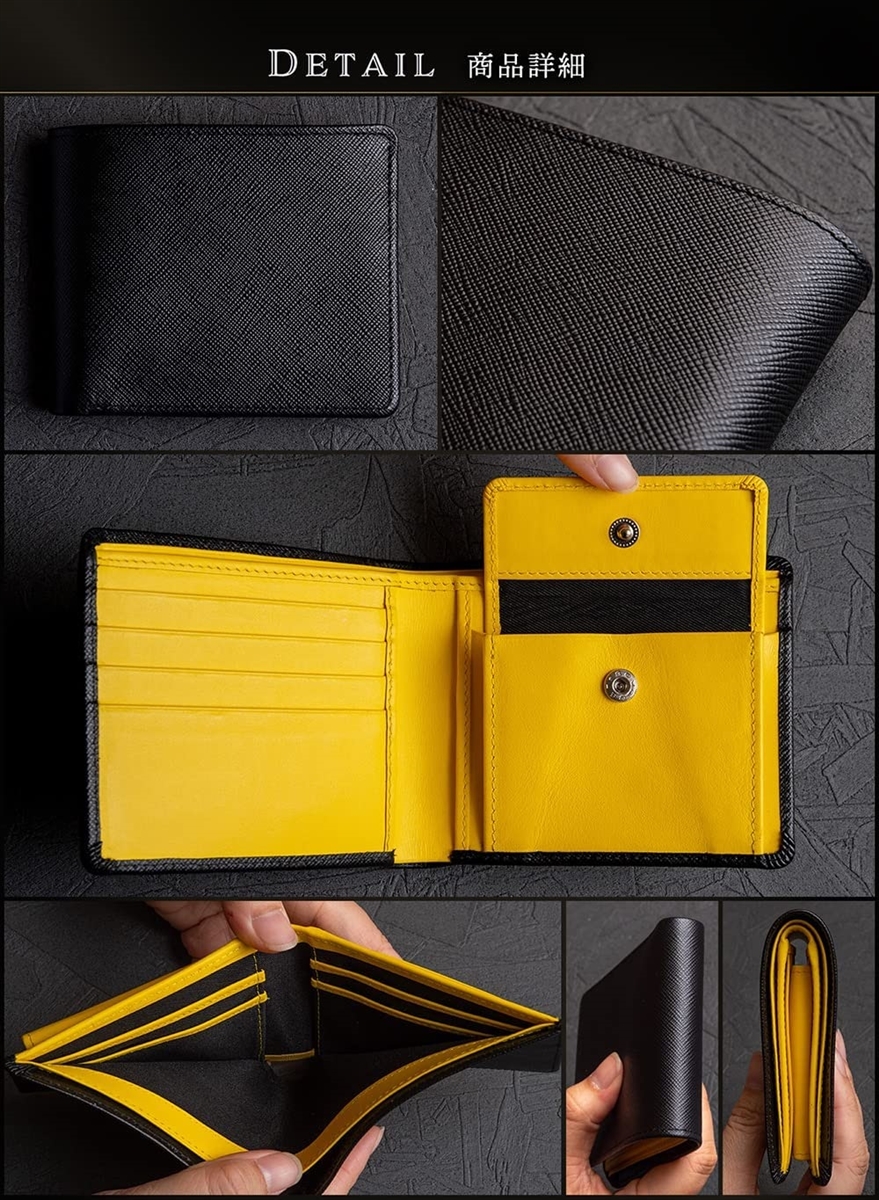 財布 メンズ 2つ折り 二つ折り イタリアンレザー クリスマス 本革 二