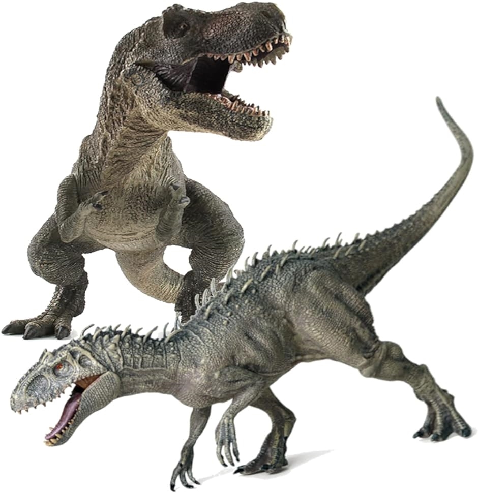 恐竜 フィギュア おもちゃ ティラノサウルス インドミナスレックス プレゼント 子供 green＋ミナス2体( green＋ミナス2体)