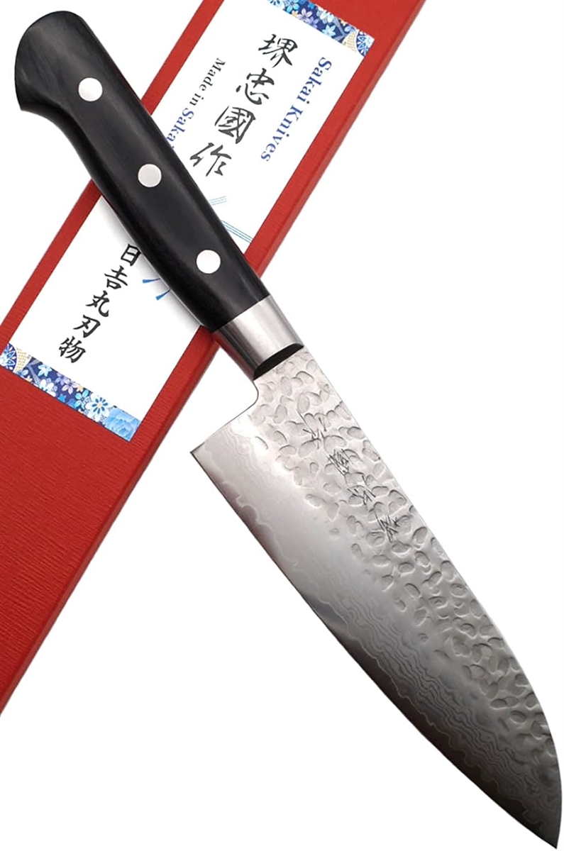 堺忠國作 三徳包丁 ダマスカス 日本製 165mm 堺包丁 : スピード発送