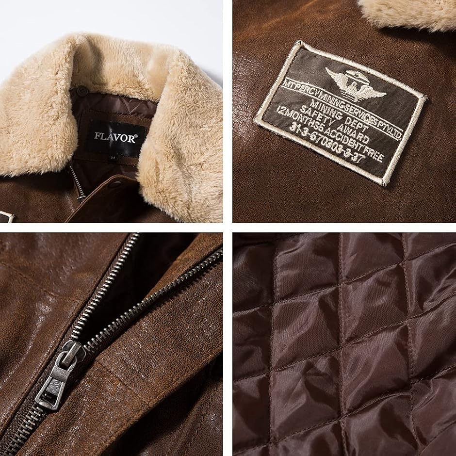 メンズ 本革 ボンバーレザージャケット パイロット コート 革