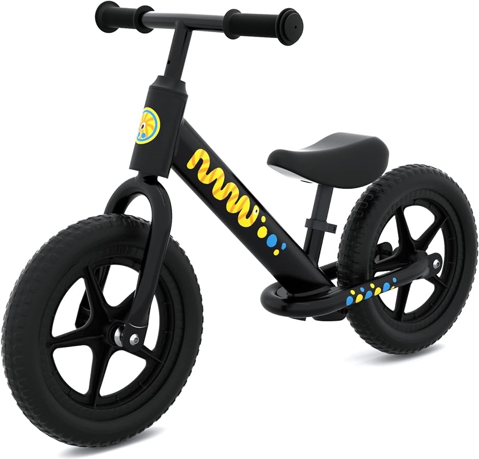キックバイク ランニングバイク キッズバイク ペダルなし自転車 乗用玩具 1.5歳 〜5歳対象( 黒)