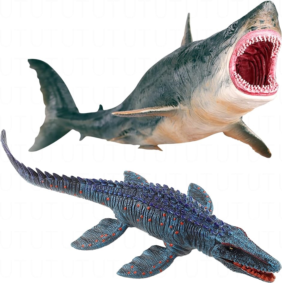 恐竜 おもちゃ 海 フィギュア 海の生き物 きょうりゅう モササウルス＋メガロドン