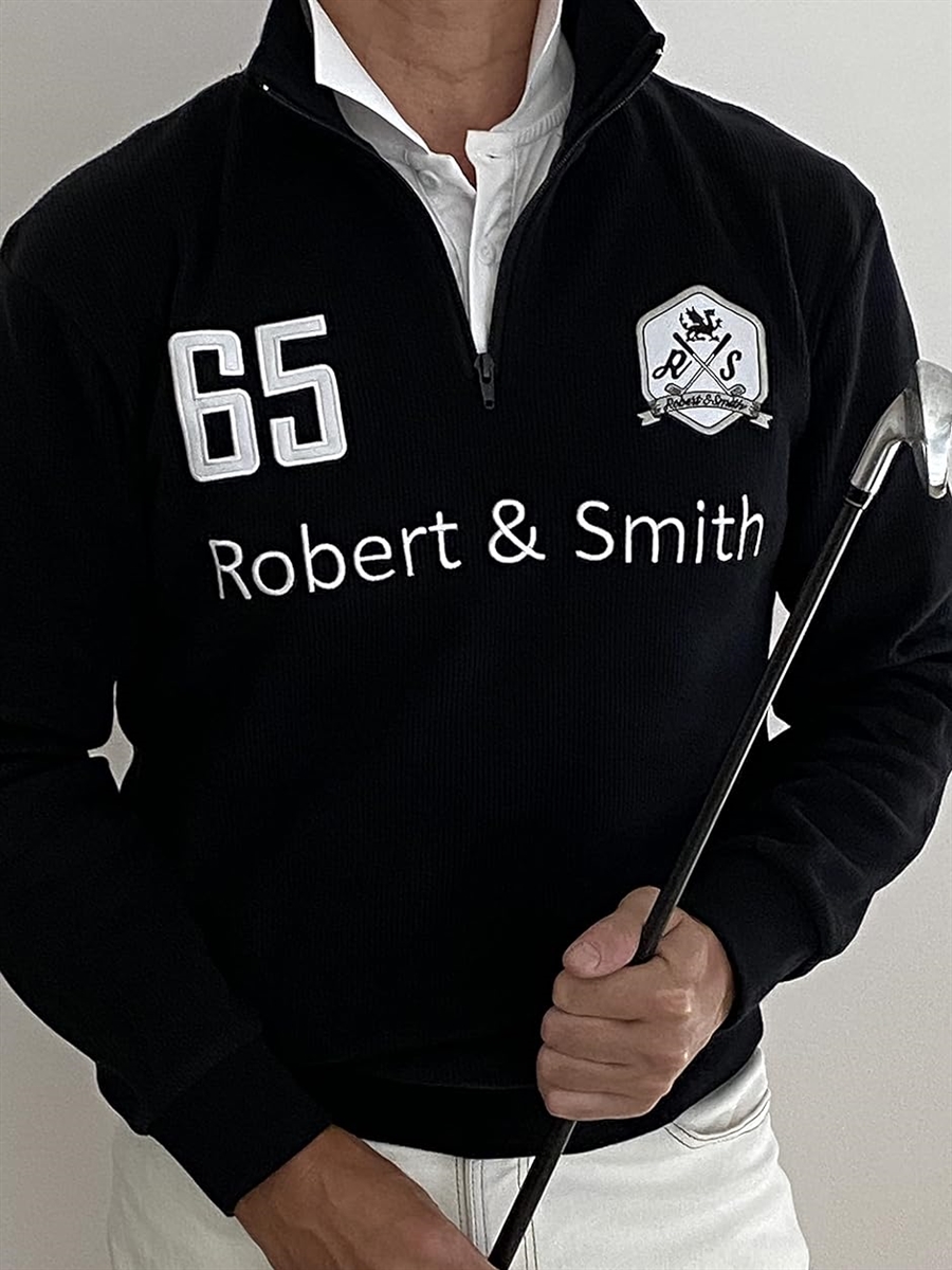 ロバートアンドスミスのゴルフポロシャツ2枚セット［黒、白セット］ Robert&Smith ロバート・アンド・スミス ポロシャツ 100