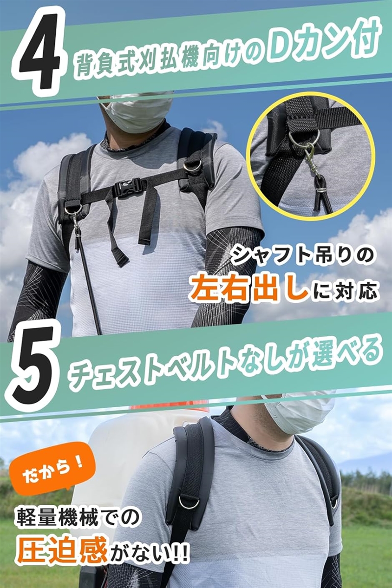 【Yahoo!ランキング1位入賞】背負い ベルト 噴霧器 散布器 農機 チェストストラップ縫付 MDM( チェストストラップ有　　「縫付」)｜horikku｜04