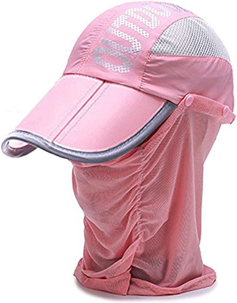 ラクエスト 折り畳み フェイスカバー キャップ 帽子 アウトドア( ライトピンク,  Free Size)