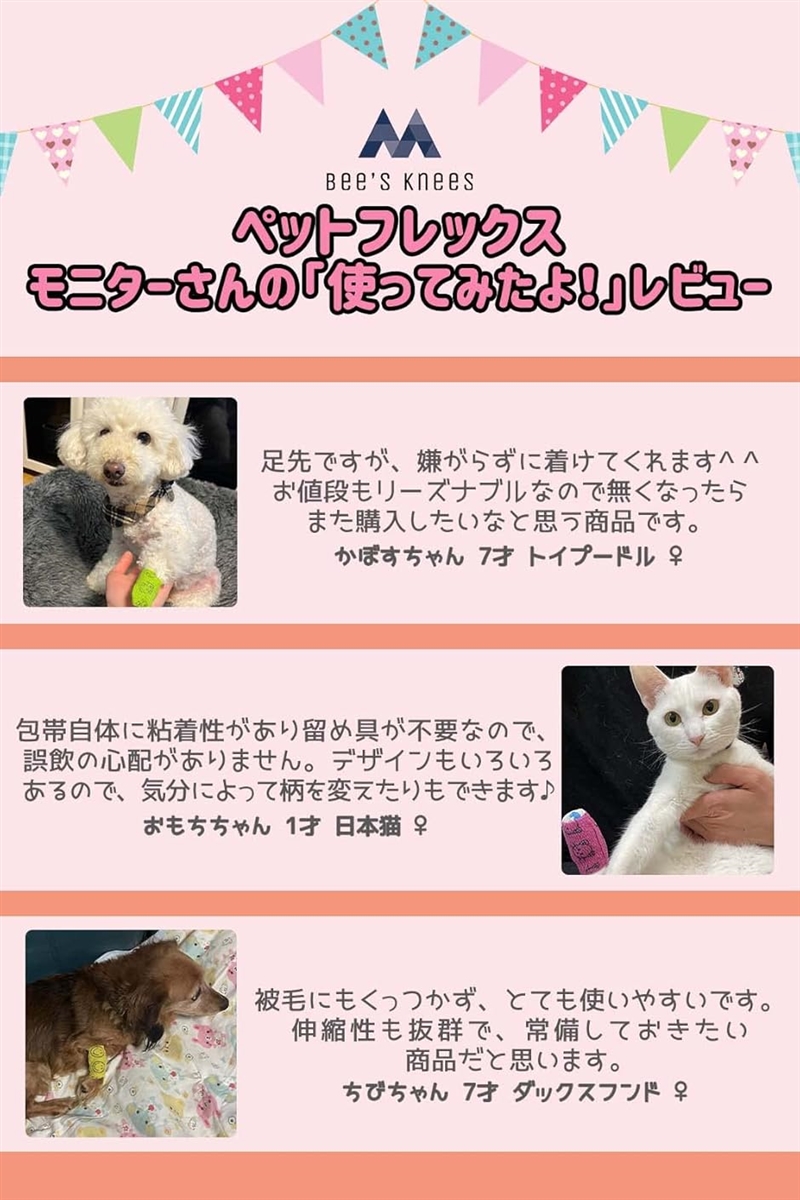 現役の獣医師監修 ペットフレックス 粘着包帯 伸縮包帯 犬 猫 バンテージ くっつく包帯( 5cmx4.5m)