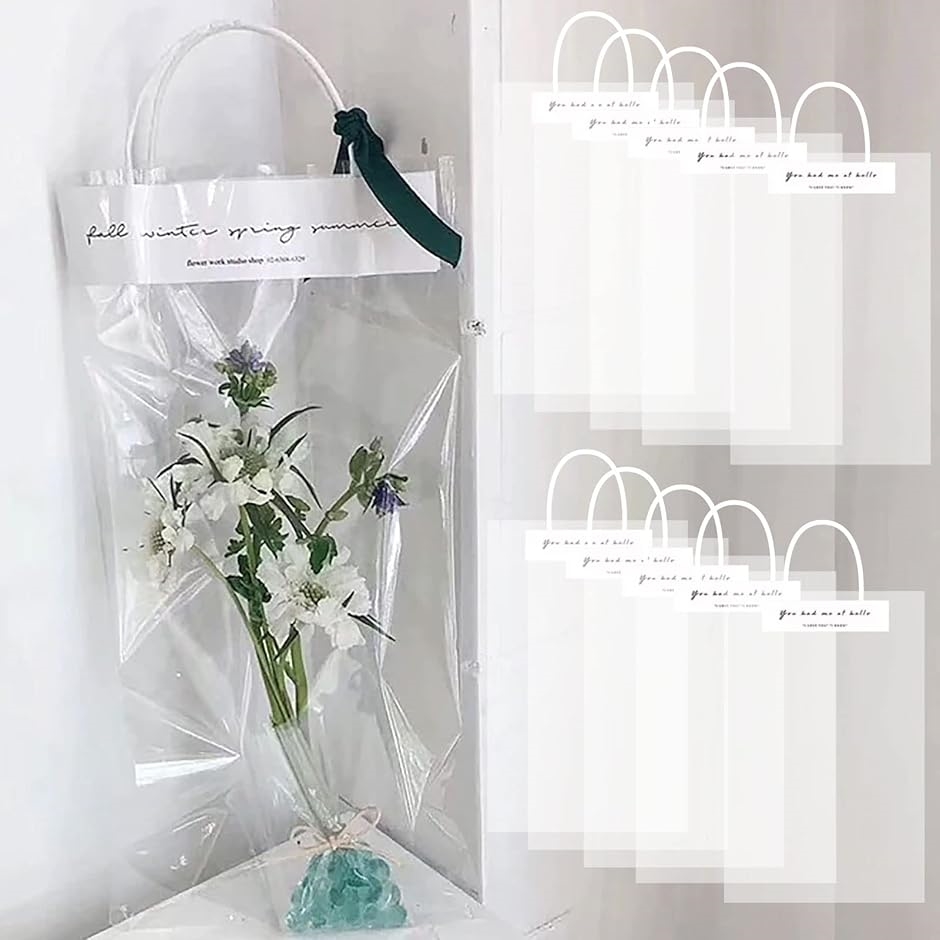 morytrade フラワーバッグ 花 袋 持ち運び ラッピングバッグ 手提げ