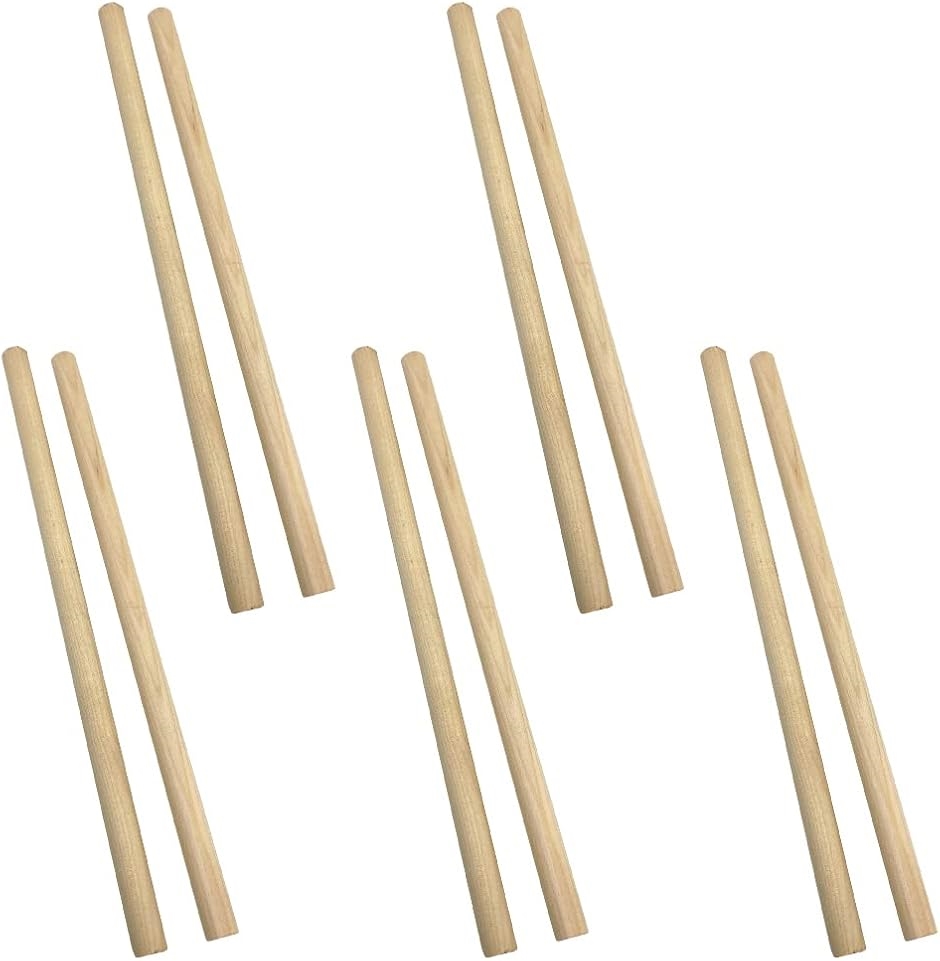 AllBright 丸棒材 木材 棒木 木の棒 白樺 手芸 芸術 バチ 10本セット