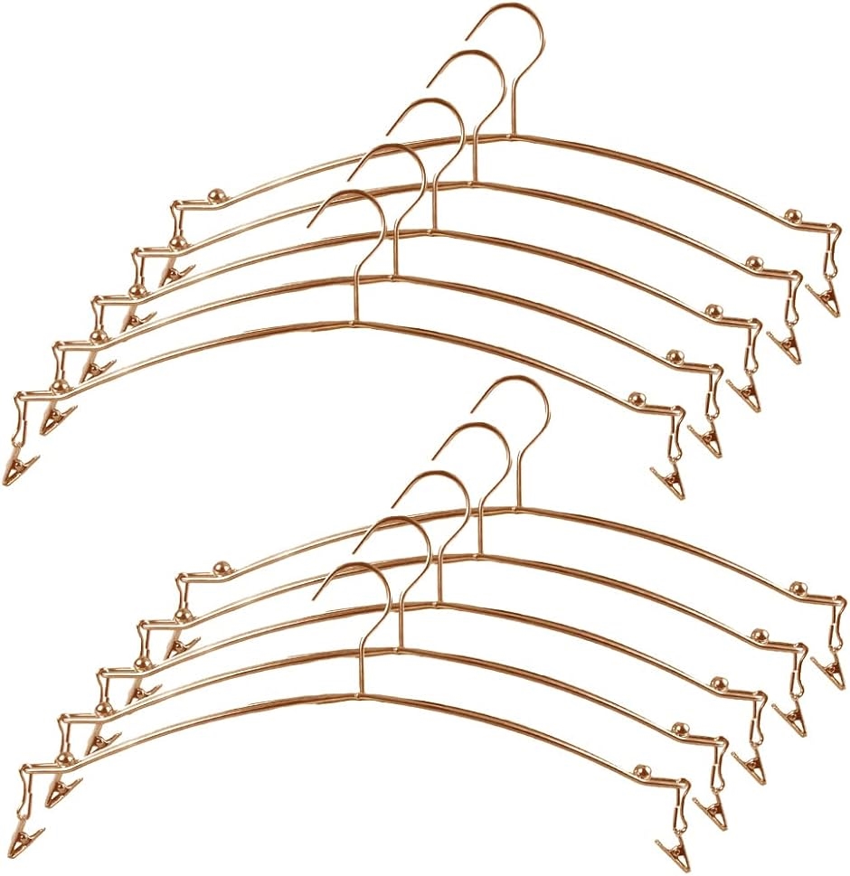 AllBright ハンガー 下着ハンガー ブラジャー ランジェリーハンガー インテリア 10本(ブロンズ,  横28cm 幅14cm)