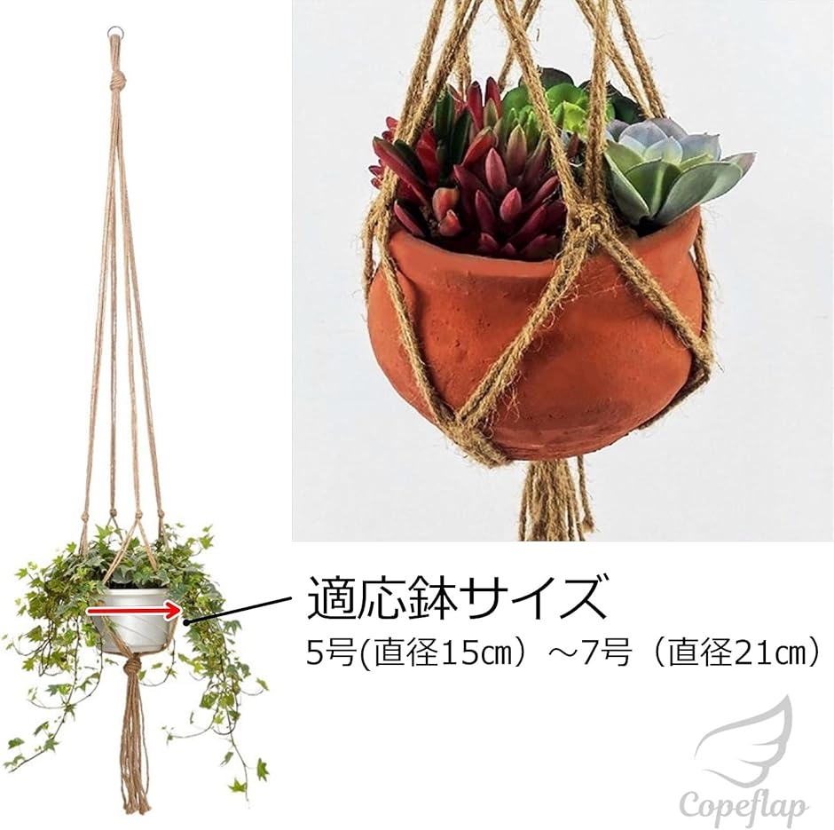 プラントハンガー 6本セット 観葉植物 吊り下げ プランターハンガー