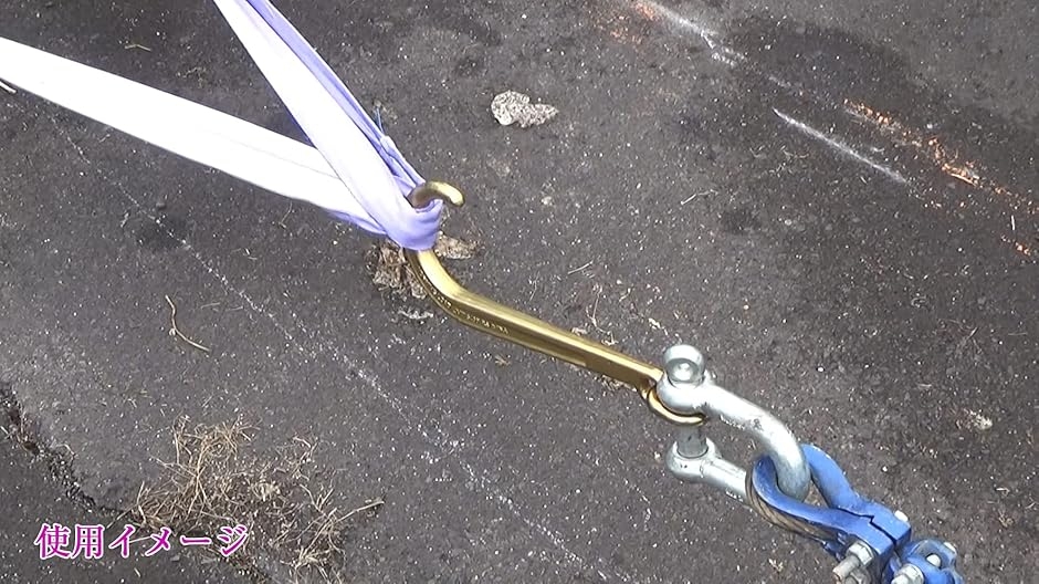 ブランド登録なし - J引っ掛かり 遊撃手 輪っか付 8in 引っ張ること 引っ張ることチェーン店用 レッカー 轆轤 積み上げる車 レッカー車装具 物の具 (ゴールド)