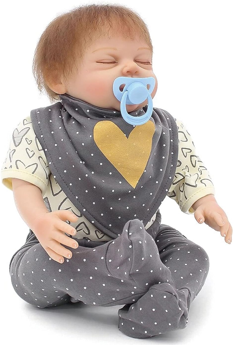 morytrade リボーン ドール 人形 赤ちゃん ベビー 乳児 新生児 リアル 45cm 1.3kg グレー( グレー)