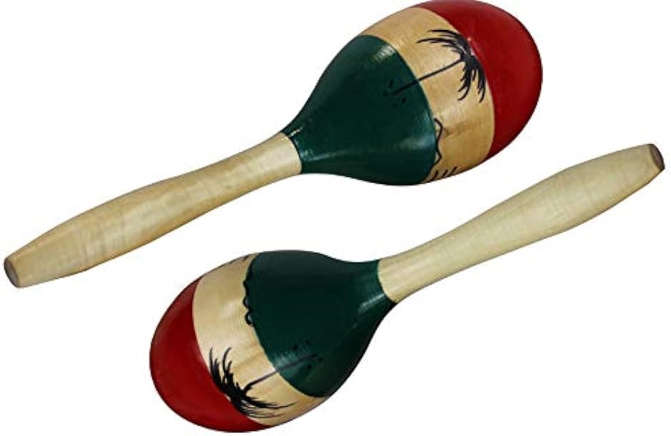 マラカス Maracas 打楽器 ラテン パーカッション リトミック 木製 2個セット