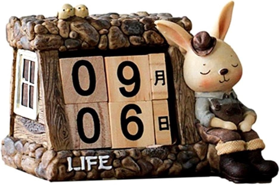 万年カレンダー ”CUBU” 』 卓上 北欧 ブロック 木製 オシャレ