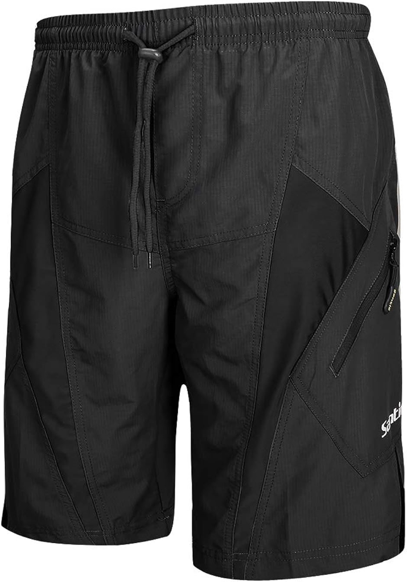 メンズ サイクルパンツ ショートパンツ ハーフパンツ パッド付き カジュアル 吸汗速乾 XXL( ブラック, 2XL)
