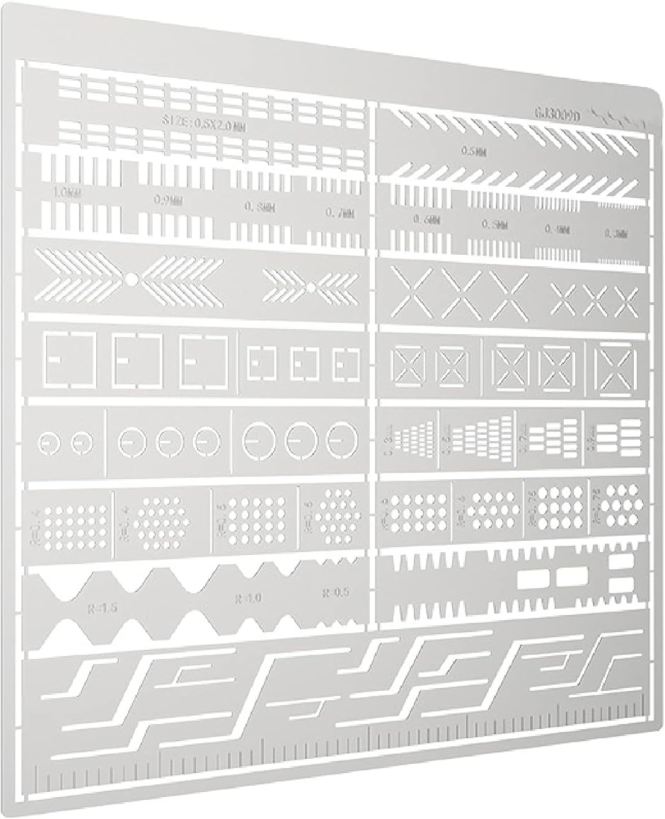 互換品】 エッチングガイド スジボリガイド 筋彫り テンプレート 定規